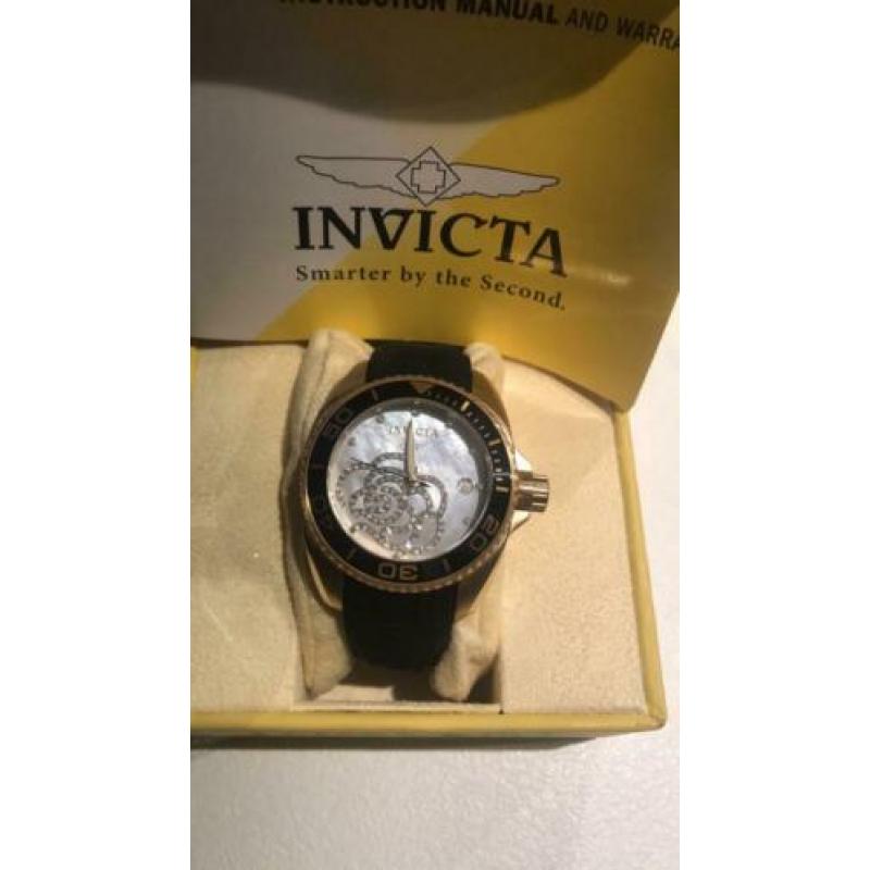 Invicta dameshorloge model angel nieuw, zwart rubberen band