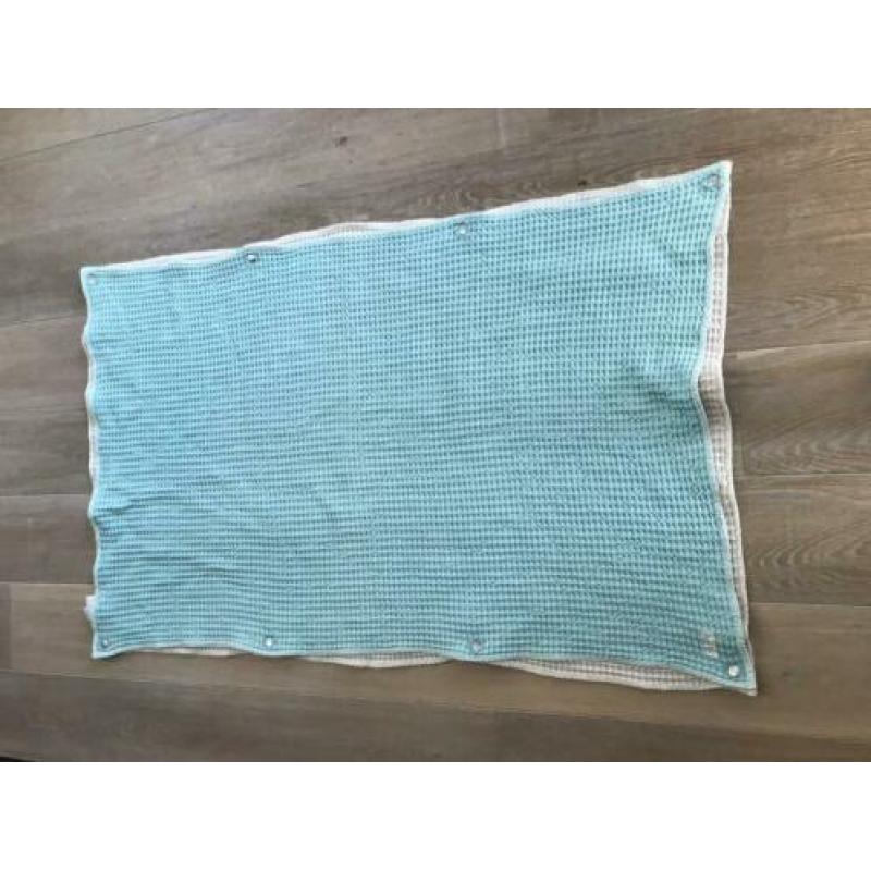 Koeka ledikantdeken wafel dubbel 100x150 mint beige