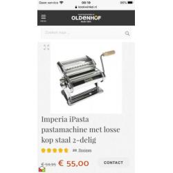 Imperia RvS pastamachine te koop nog in hele goede staat