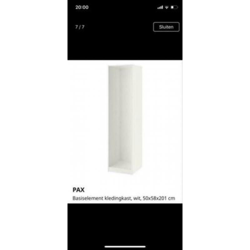 Pax kast ikea met 2 stangen