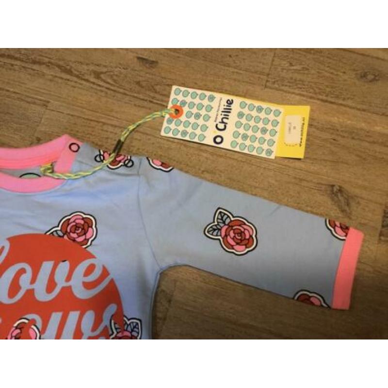 Nieuw set O’Chillie setje jurkje blauw roos en legging 86