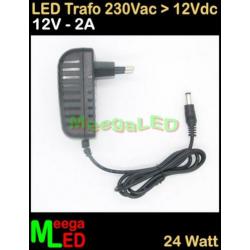 LED Trafo Voeding Adapter Driver - 230V > 12V - 2A = 24W