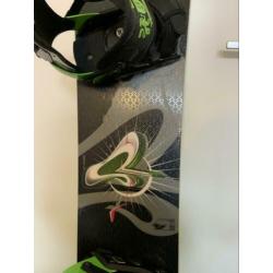 F2 snowboard 1.60m incl bindingen