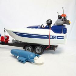 Playmobil Politieauto met Speedboot