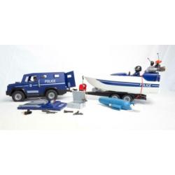 Playmobil Politieauto met Speedboot