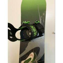 F2 snowboard 1.60m incl bindingen