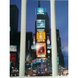 'Grote wanddecoratie 3-luik foto kleur Times Square New York