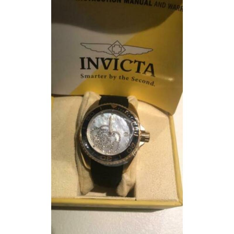 Invicta dameshorloge model angel nieuw, zwart rubberen band