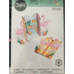 Sizzix thinlits die set 12pk - card, flamingo