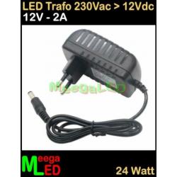 LED Trafo Voeding Adapter Driver - 230V > 12V - 2A = 24W