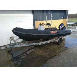 Yukon 20R Offshore Hypalon RIB eventueel met Evinrude 115 pk