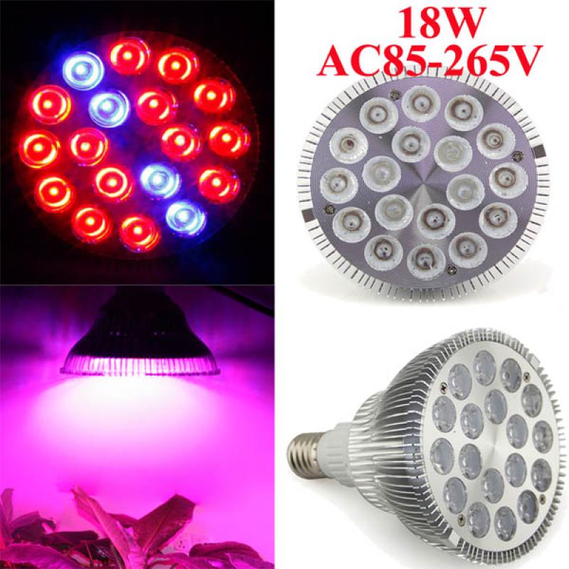 18W E27 14 Red 4 Blue Garden Plant Grow LED Bulb Greenhouse Plant Seedling Growth Light